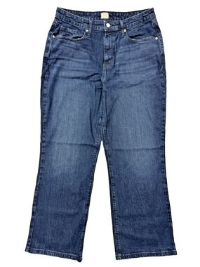 A New Day Women’s Size 14 32R High Rise Relaxed Bootcut Blue Jeans Dark Wash
